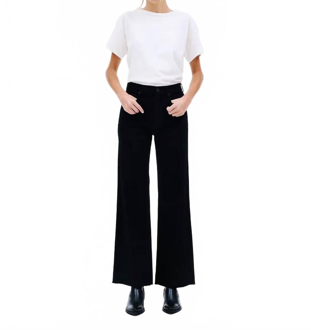 NEW SLVRLAKE grace high rise wide leg jeans in jet black
